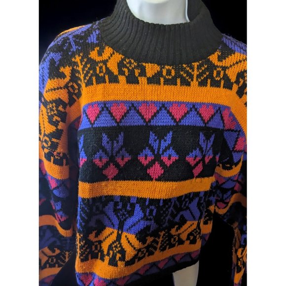 Vintage 80s Vibrant Sweater - Picture 2 of 8